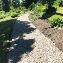 Pose de gravier blanc pour allée-chemin Caudry